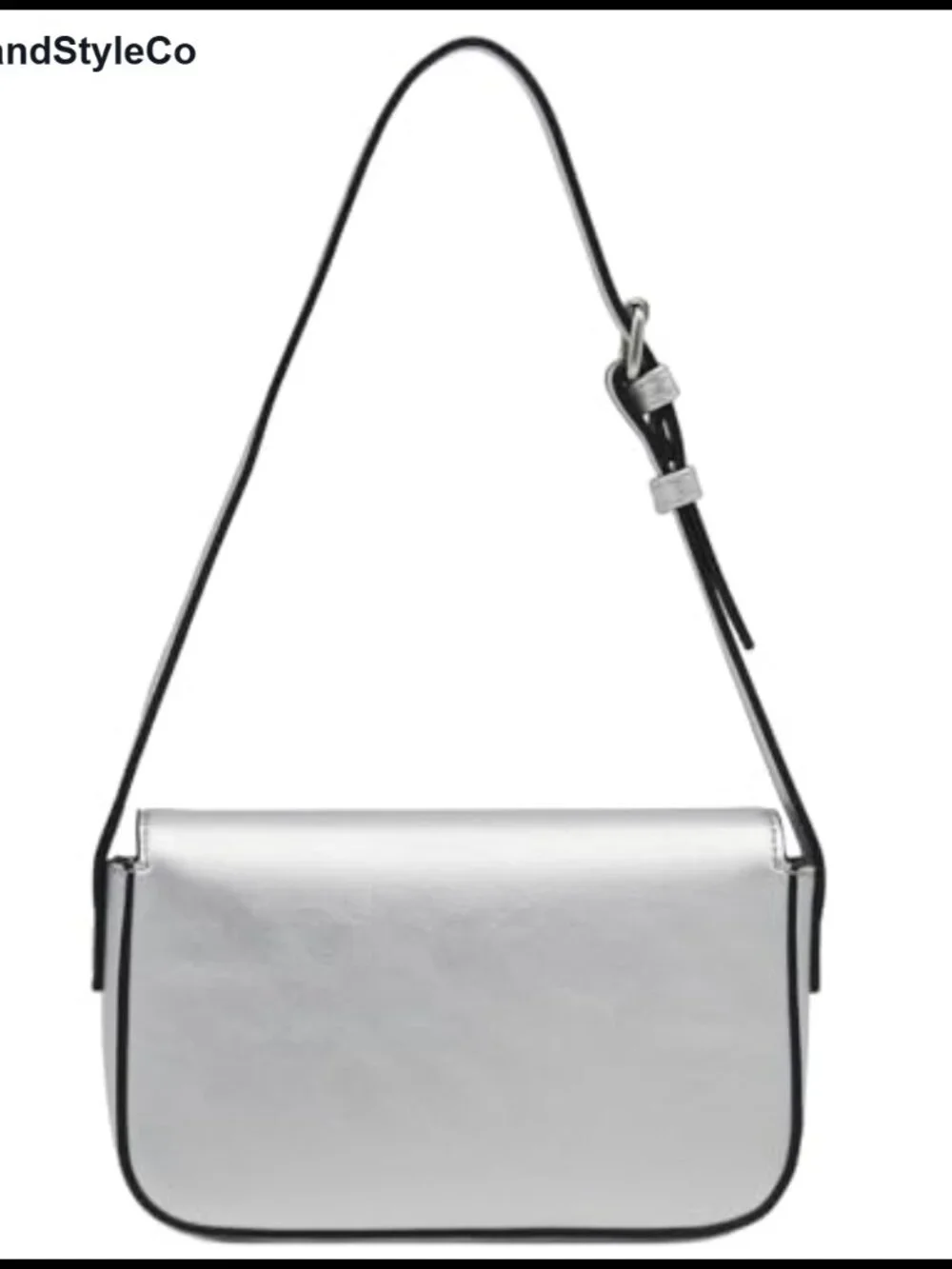 Faux Leather Mini Underarm Shoulder Bag with Flap Clasp & Adjustable Strap